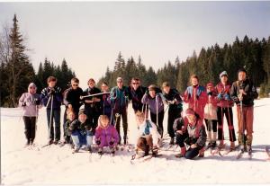 3/1996, Gerlova Huť, zimní soustředění turistického oddílu na Špičáku na Šumavě 
